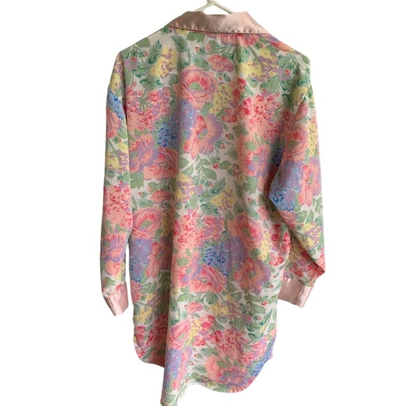 Vintage Victoria’s Secret Robe Floral Gold Label Women’s Size Medium Flowers - Picture 6 of 6